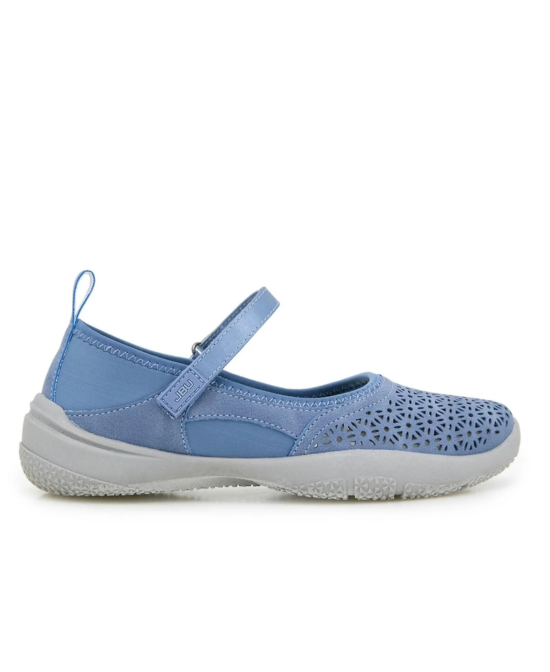 Jbu Women's Dandelion Hook and Loop Closure Sporty Flat Shoe
