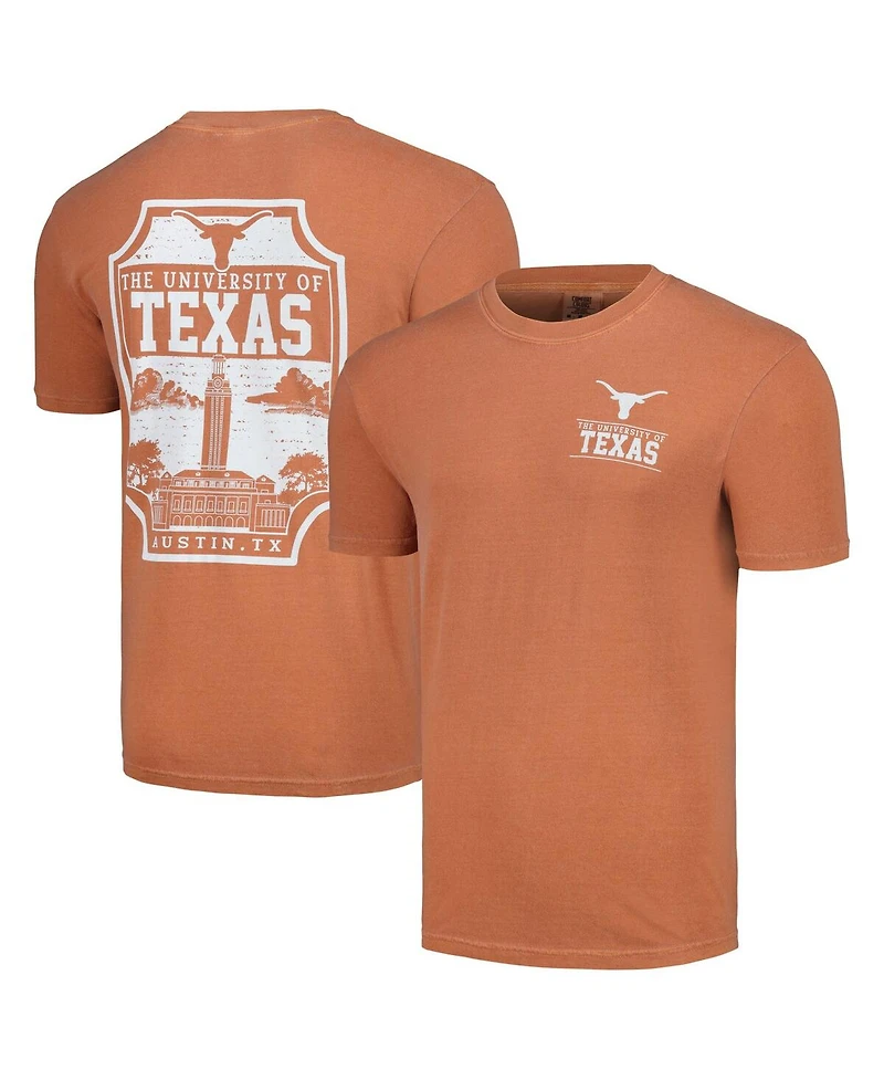 Men's Texas Orange Texas Longhorns Campus Badge Image One T-shirt