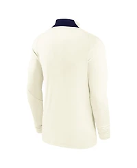 Men's Nike Cream Paris Saint-Germain Strike Drill 2023/24 Performance Quarter-Zip Long Sleeve Top