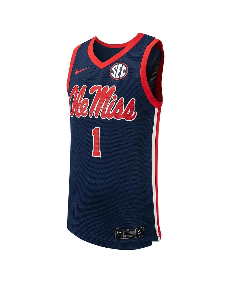 Nike Men's #1Ole Miss Rebels Replica Basketball Jersey