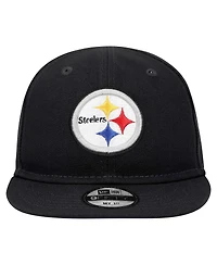 Infant Boys and Girls New Era Black Pittsburgh Steelers My 1st 9FIFTY Adjustable Hat