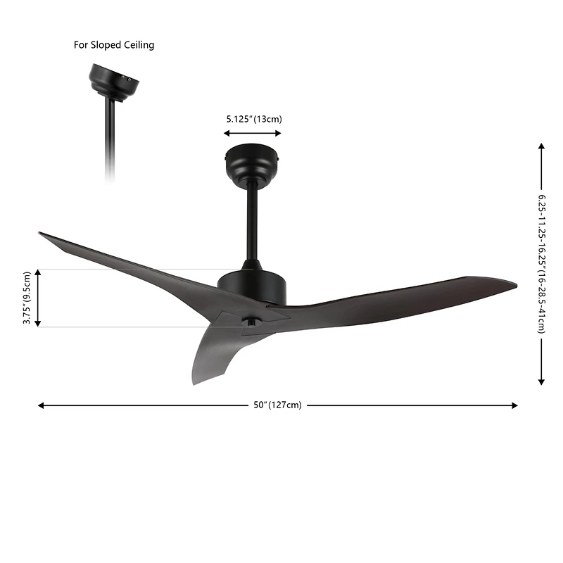 Jonathan Y Aldrin Modern Minimalist Iron/Plastic Razor Ceiling Fan