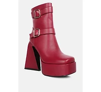 Hot Cocoa High Platform Ankle Boots