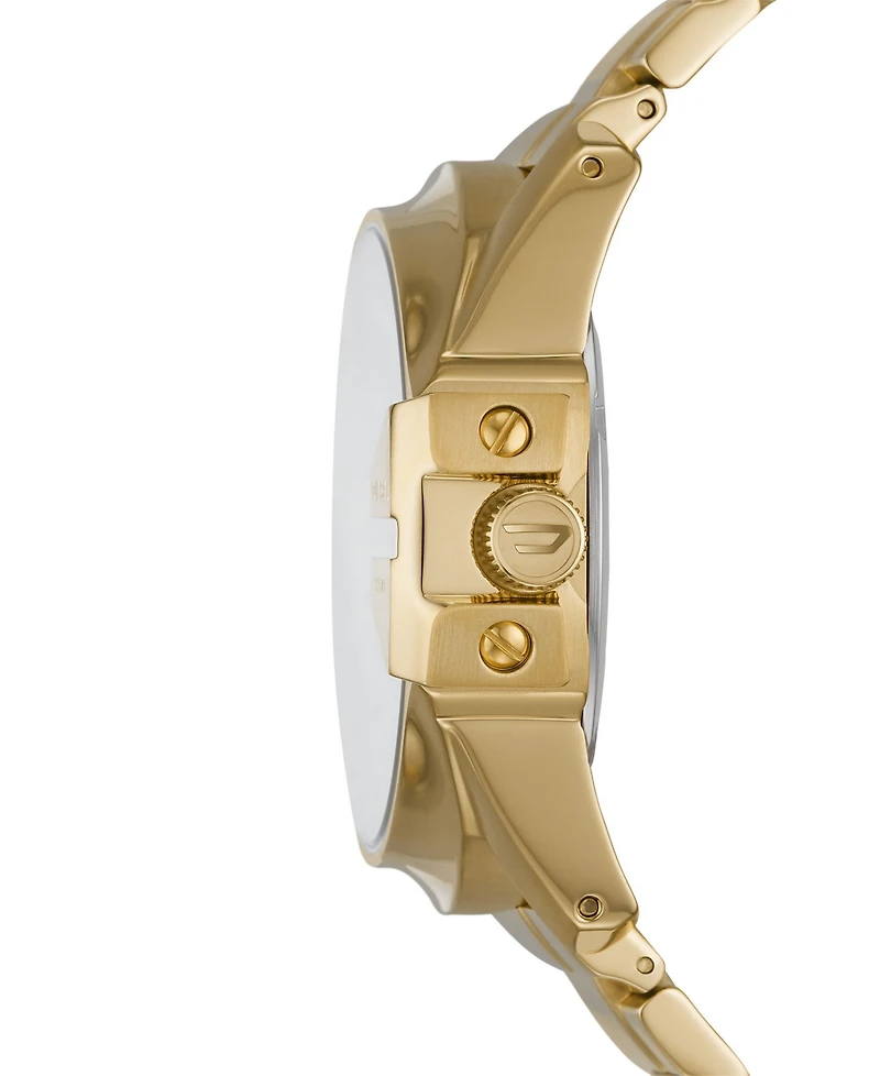 Men's Diesel Master Chief Three-Hand Gold-Tone Stainless Steel Watch 45mm