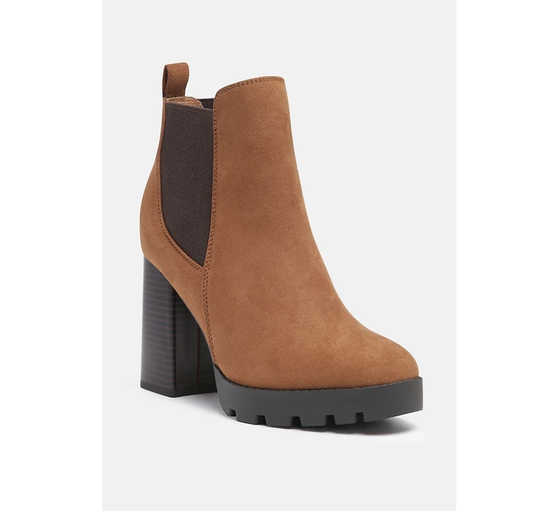 Womens sonia block heeled boots