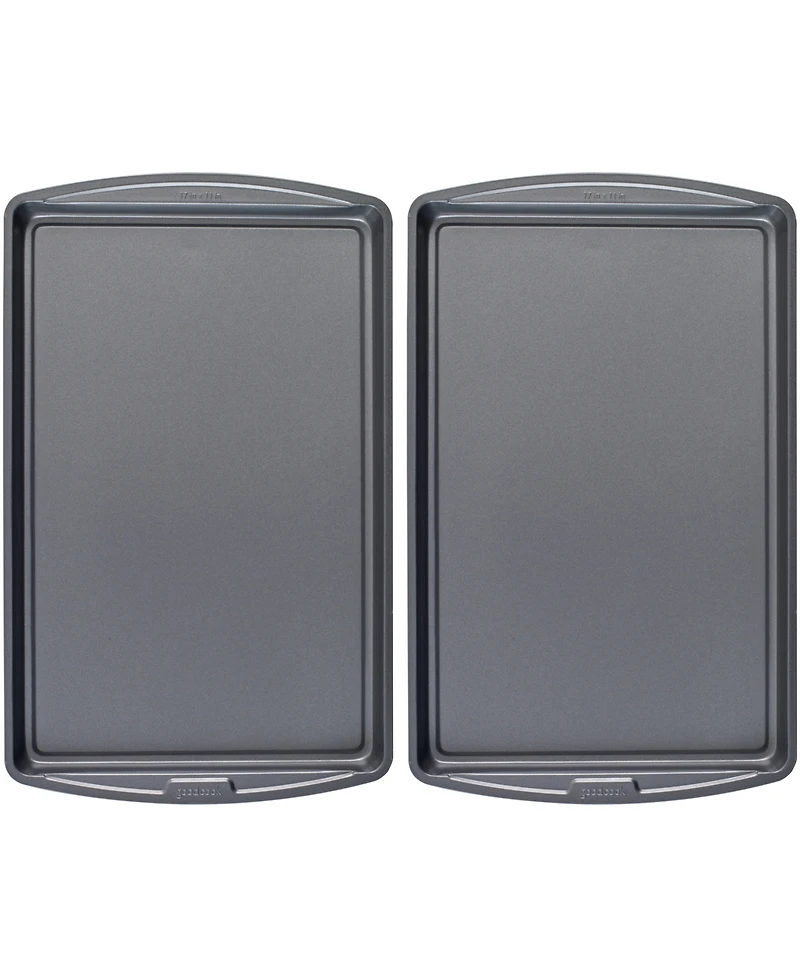Good Cook Set of 2 Large 17" x 11" Nonstick Steel Multipurpose Cookie Sheets