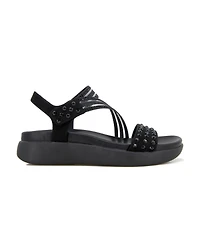 Kenneth Cole Reaction Women's Taryn Asymmetrical Slingback Jeweled Wedge Sandals