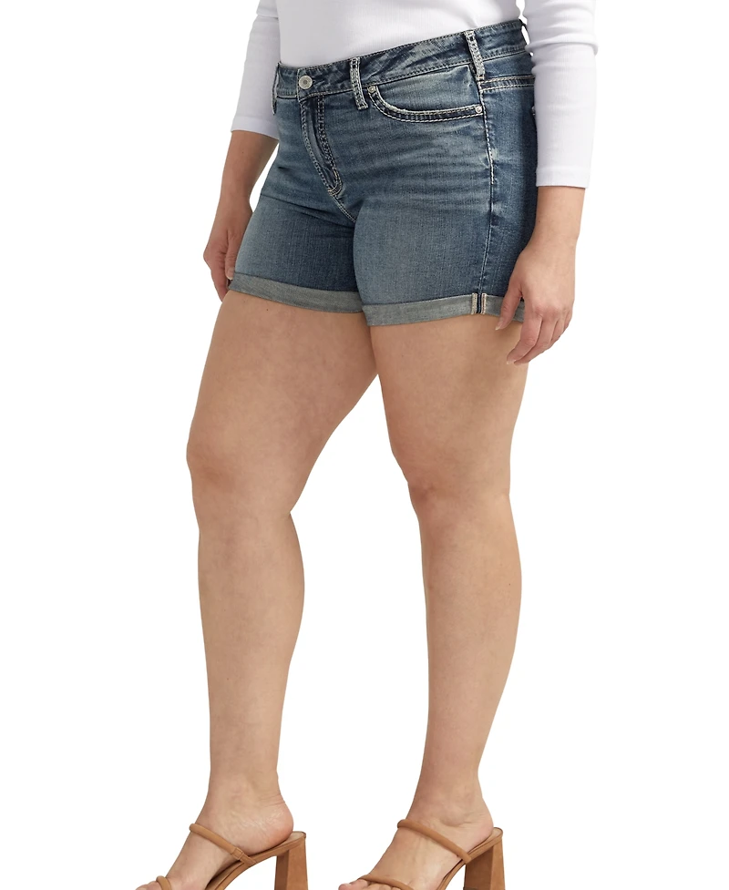 Silver Jeans Co. Plus Suki Mid Rise Curvy Fit Shorts