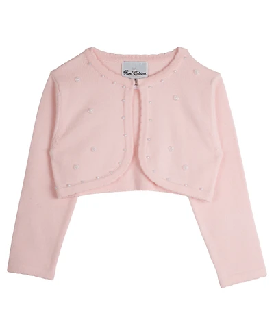 Rare Editions Toddler & Little Girls Imitation Pearl Embellished Cardigan, Created for Macy's