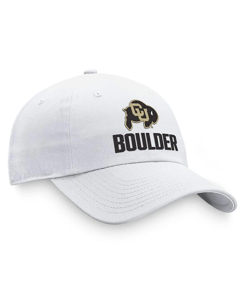 Men's Top of the World White Colorado Buffaloes Adjustable Hat