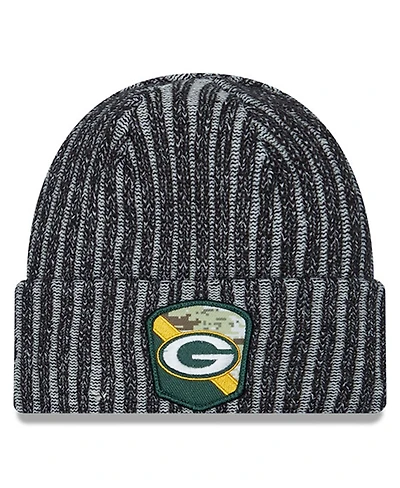 Men's New Era Black Green Bay Packers 2023 Salute To Service Cuffed Knit Hat