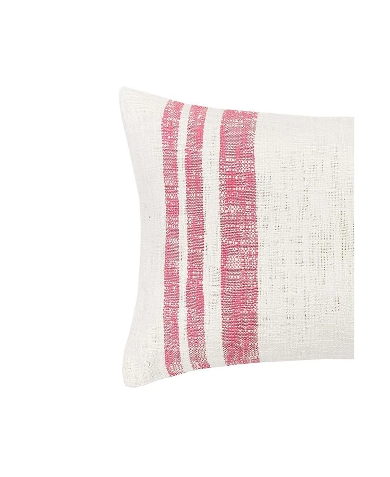 Morgan Hibiscus Woven Luxury Premium Spring & Summer Rectangle Accent Pillow, 14" x 22"