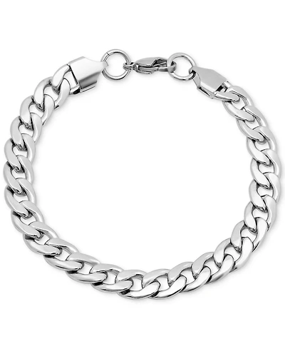 Steeltime Men's Silver-Tone Cuban Bracelet