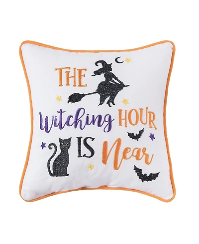10" x 10" The Witching Hour Halloween Pillow