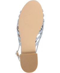 Journee Collection Women's Cassandra Woven Slingback Flat Sandals