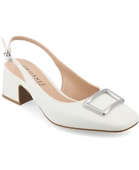 Journee Collection Women's Everlee Slingback Square Toe Pumps