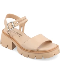 Journee Collection Women's Tillee Treaded Outsole Platform Sandals