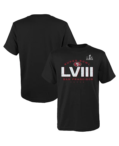 Big Boys Black San Francisco 49ers Super Bowl Lviii Made It T-shirt