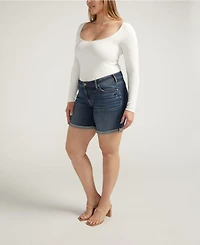 Silver Jeans Co. Plus Boyfriend Mid Rise Shorts