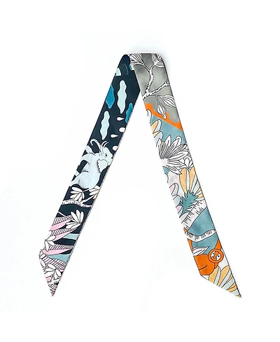 Jessie Zhao New York Silk Twilly Of World Travel