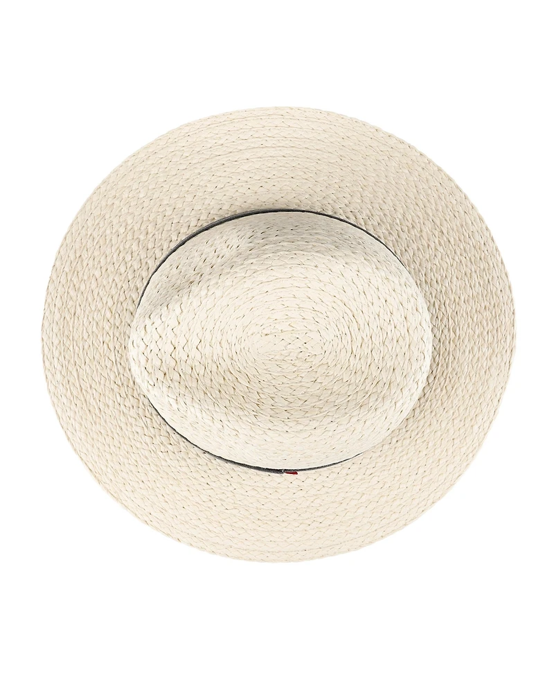 Levi's Men's Straw Panama Hat with Denim Washed Band