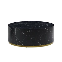 Streamdale Modern Marble Coffee Table with Gold Base