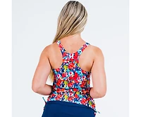 Calypsa Women's Maya Tankini Swim Top With Built Bra