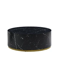 Streamdale Modern Marble Coffee Table with Gold Base