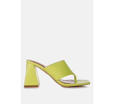 Muse Me Triangular Block Heel Thong Sandals