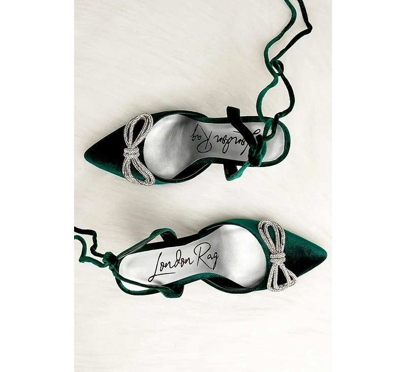 Big Treat Rhinestone Embellished Lace Up Sandals