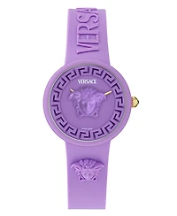 Versace Women's Swiss Purple Silicone Strap Watch 38mm