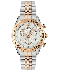 Versace Men's Swiss Chronograph Two-Tone Stainless Steel Bracelet Watch 44mm
