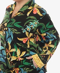 White Mark Plus 2 Pc. Wildflower Print Pajama Set