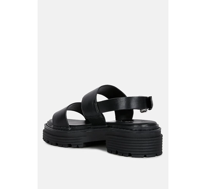 joan dual strap platforms sandals with buckle