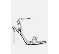 blingy diamante embellished stiletto sandals