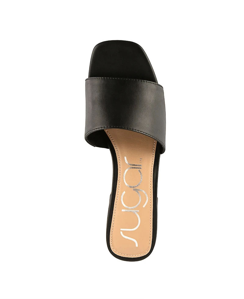 Sugar Women's Uniform 3 Slip-On Block Heel Sandals