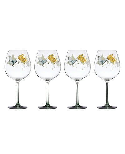 Lenox Butterfly Meadow Balloon Wine Glasses, Set of 4