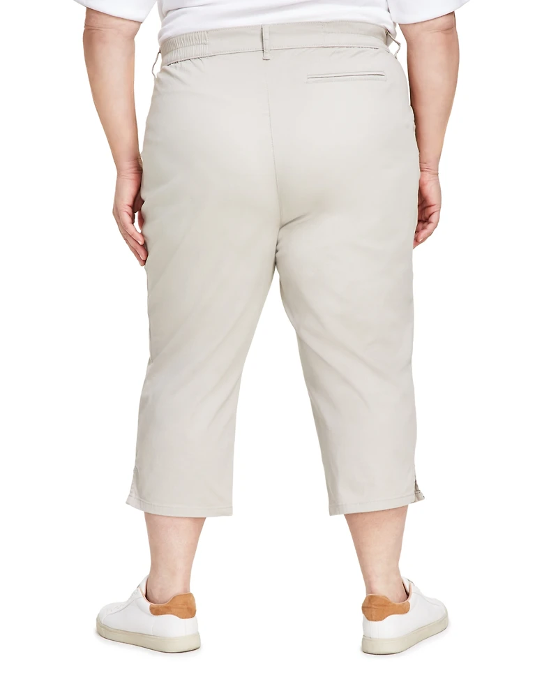Style & Co Women's Plus Size Mid-Rise Comfort Waist Capri Pants, Exclusively at Macy's