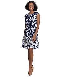 London Times Women's Floral-Print Fit & Flare Dress