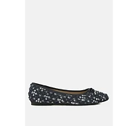 florent sequin flat bow ballerinas