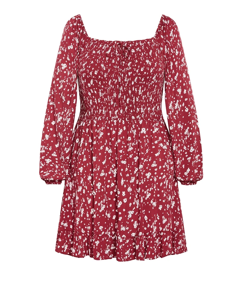 City Chic Plus Lia Print Dress
