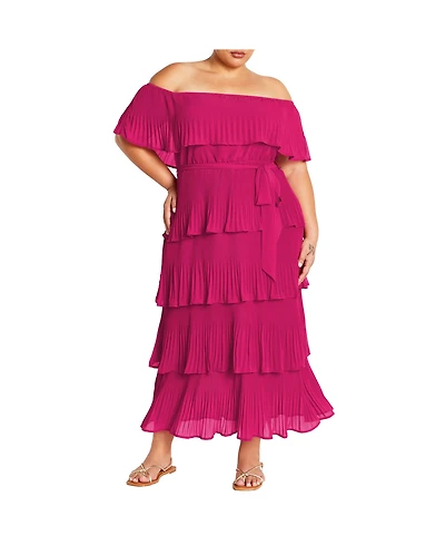 City Chic Plus Night Garden Dress