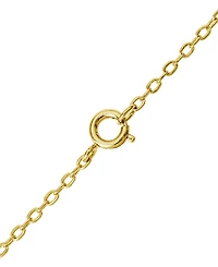 Hello Kitty Cubic Zirconia Silhouette 18" Pendant Necklace in 18k Gold-Plated Sterling Silver