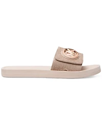 Michael Kors Women's Mk Charm Pool Slide Slip-On Flat Sandals