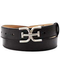 Sam Edelman Women's Slim Double-e Plaque Buckle Belt