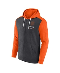 Men's Fanatics Heathered Charcoal, Orange San Francisco Giants Blown Away Full-Zip Hoodie