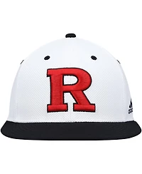 Men's adidas White Rutgers Scarlet Knights On-Field Baseball Fitted Hat