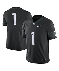 Men's Nike #1 Black Michigan State Spartans Alternate Football Game Jersey