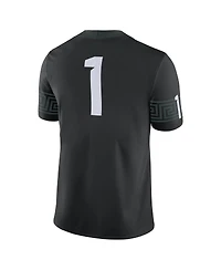 Men's Nike #1 Black Michigan State Spartans Alternate Football Game Jersey