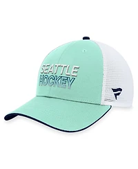 Men's Fanatics Light Blue Seattle Kraken Authentic Pro Rink Trucker Adjustable Hat